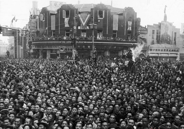 Парад Победы в Шанхае. 10 октября 1945 г.