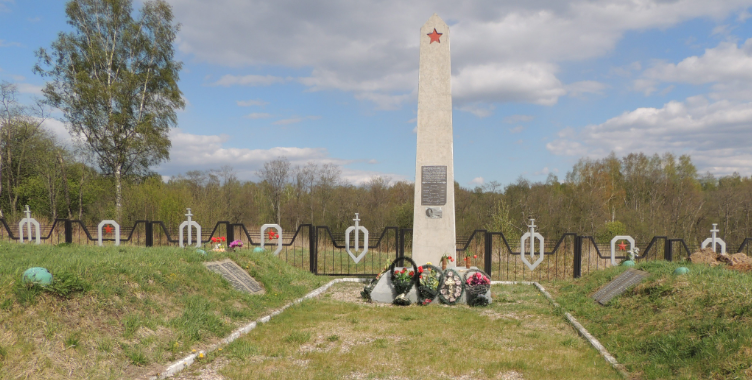 ур. Медведки Гагаринского р-на. Братская могила, в которой захоронены останки 1442 советских воинов.