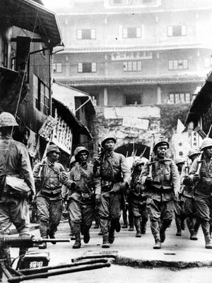 Японские солдаты в городе Нинбо. Юго-восточный Китай, 14 мая 1941 г.