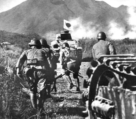 Японские танки в Китае во время битвы за Чанша. Сентябрь 1941 г.