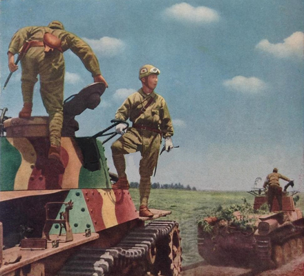 Танки Чи-Ха Квантунской армии во время учений. Маньчжурия, 1941 г.