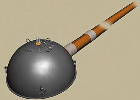 Рисунок противотанковой полусферической мины Ni-04