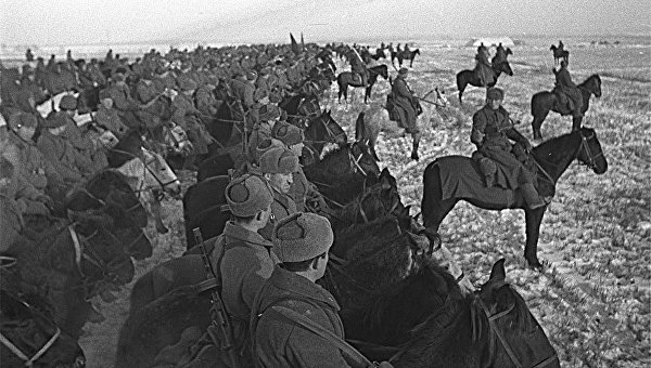 Советские кавалеристы в Полесье.