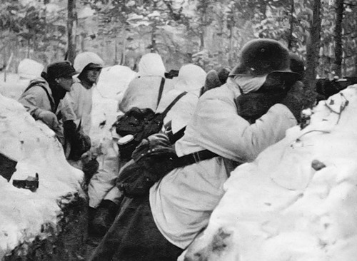 Финские солдаты в окопах. 1940 г. 