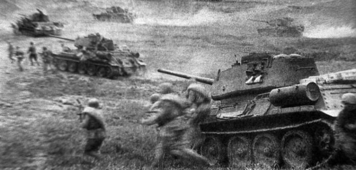 Тридцатьчетверки на Курской Дуге. 12 июля 1943 г. 