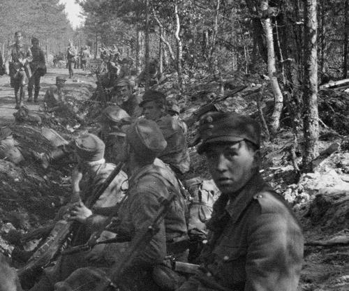 Солдаты после боя в Юля-Вителе – Уусикиля. 27 июня 1944 г.