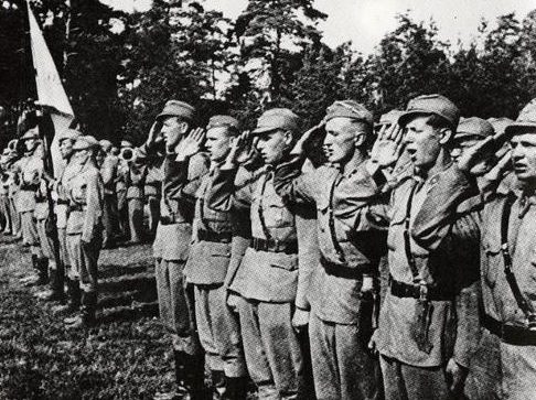 Эстонские добровольцы в финской армии. 1944 г.