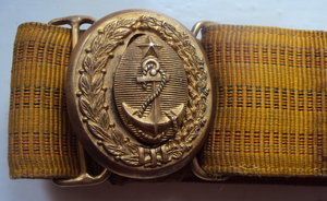Золотистый парадный ремень и пряжка адмирала ВМФ образца 1941 г.