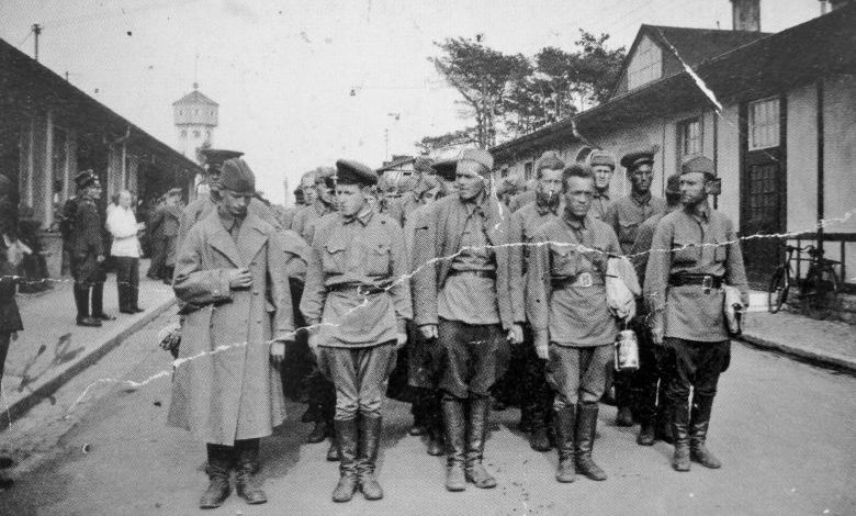 Пленные командиры Красной Армии в лагере Oflag 62 (XIII D) в Хаммельбурге. 1943 г. 