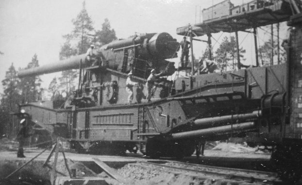 356-мм железнодорожная артиллерийская установка ТМ-1-14. Дальний восток, 1944 г. 