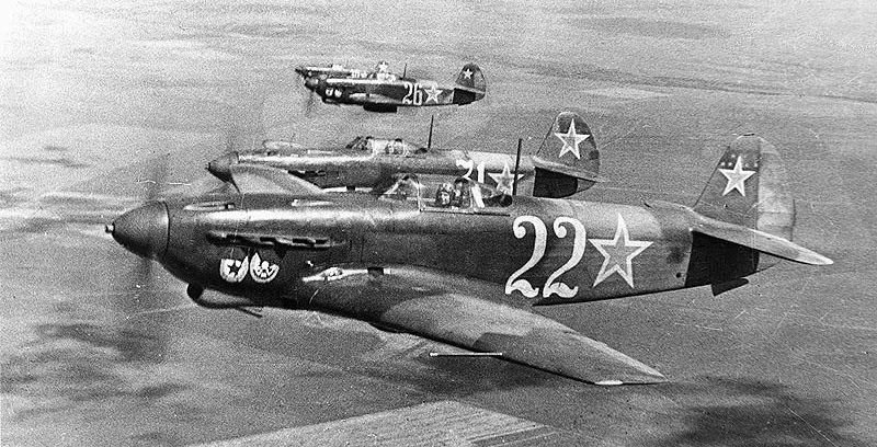 Истребители Як-9Д 6-го ГИАП Черноморского флота. 1944 г. 