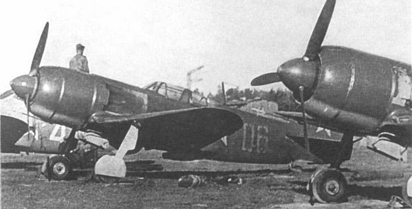 Истребители Ла-7 на аэродроме. 1944 г.