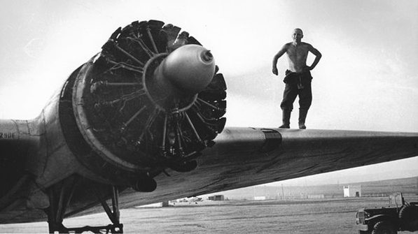 Советские летчики в Маньчжурии. Август 1945 г.