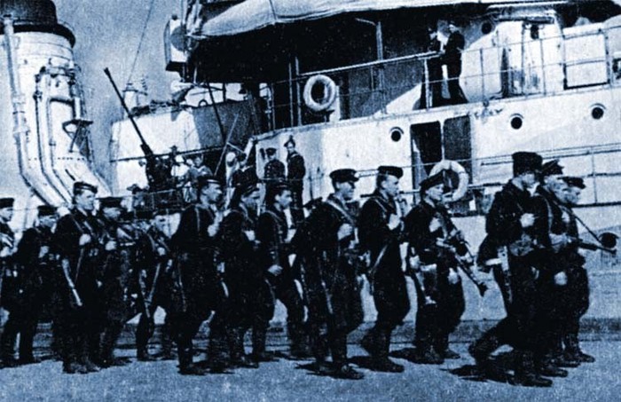 Десантники 254-й бригады морской пехоты, 1942 г. 