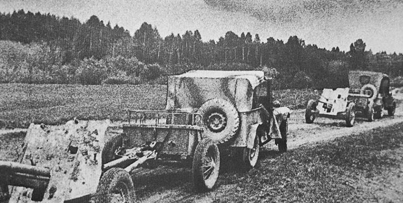 ГАЗ-67 с пушкой «сорокапяткой». 1944 г.