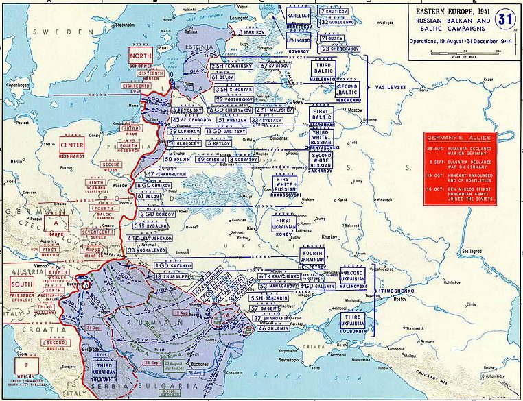 Операции Красной Армии в Прибалтике и на Балканах 19 августа - 31 декабря 1944 г. 