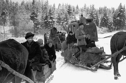 Эвакуация из восточной Финляндии в западную Финляндию в 1940 году.