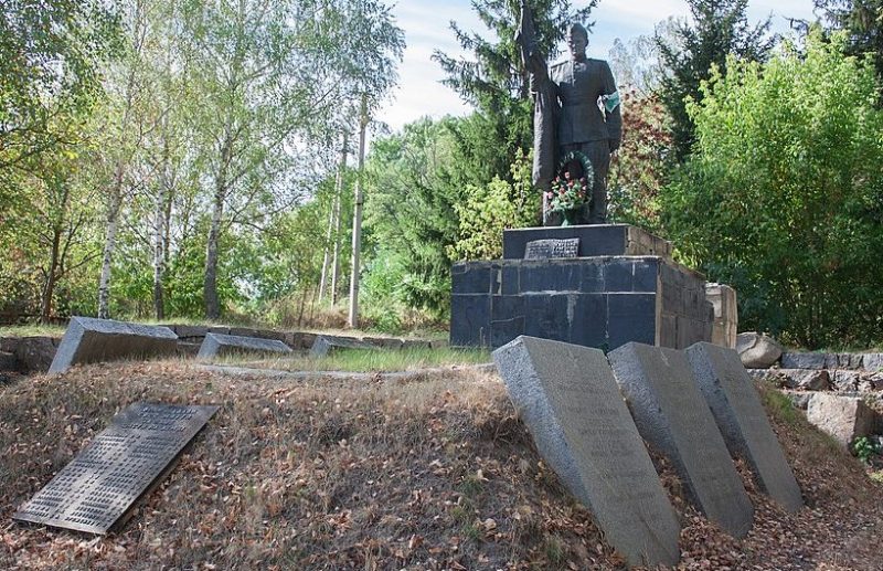с. Юрполь Маньковского р-на. Памятник, установленный на братской могиле советских воинов.