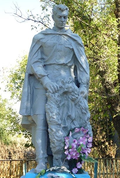 с. Новое Широковского р-на. Памятник, установленный на братской могиле воинов, погибших в боях за село.