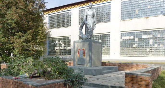  с. Нововязовское Юрьевского р-на. Памятник, установленный на братской могиле советских воинов.