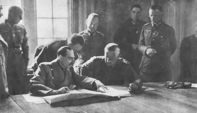 Процедура подписания капитуляции Бельгии. Май 1940 г. 