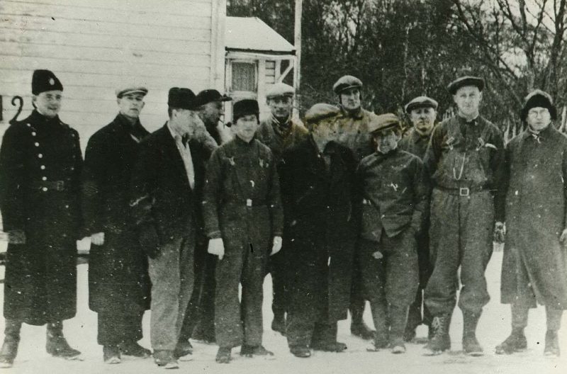 Арестованные учителя в Киркенесе. Март 1942 г.