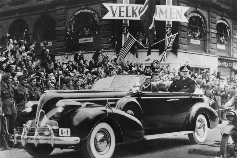 Возвращение короля в Норвегию. 7 июня 1945 г.