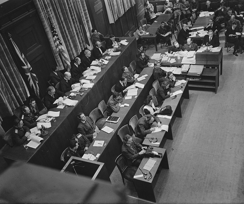 Судьи Международного военного трибунала во время заседания. 1945 г.