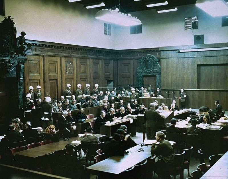 Заседания Международного военного трибунала. 1945 г.
