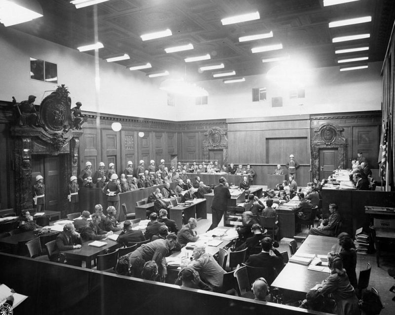 Заседания Международного военного трибунала. 1945 г.