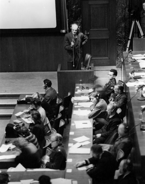 Пресса в Международном военном трибунале. 1945 г.