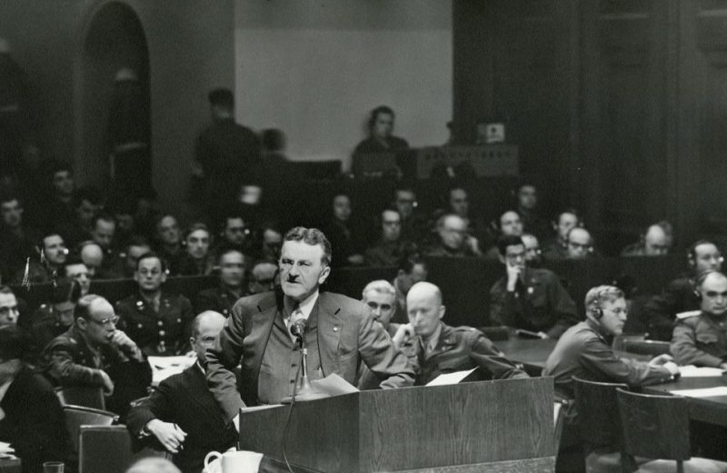 Выступление обвинителя Ральфа Герхарта Альбрехта. 1946 г.