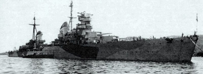 Советский легкий крейсер «Калинин». Август 1945 г.
