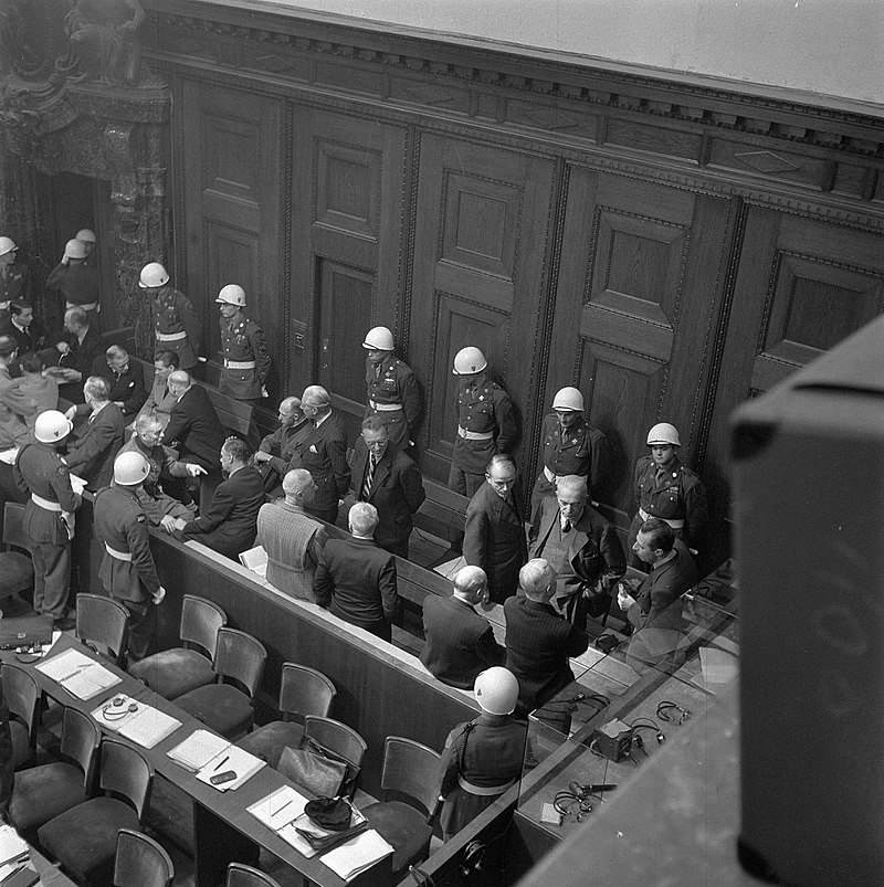 Перерыв в заседании Международного военного трибунала. 1946 г.