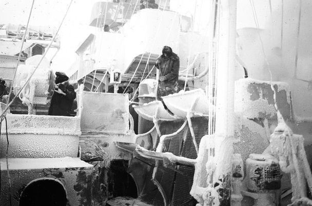 На борту HMS «Sheffield» во время охраны арктического конвоя. Декабрь 1941 г.