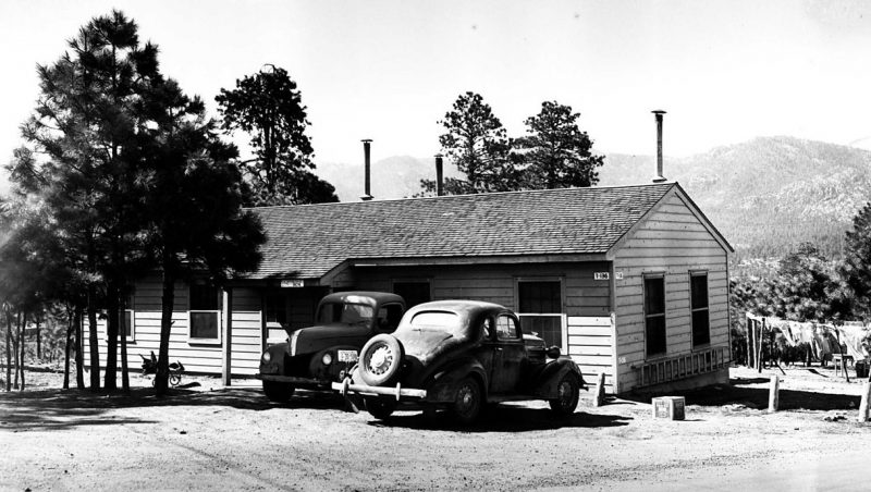 Городок ученых в Лос-Аламосе, Нью-Мексико. 1945 г.