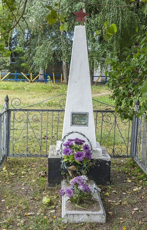 с. Соколовка Бобровицкого р-на. Братская могила 2-х мирных жителей, погибших в сентябре 1941 года.