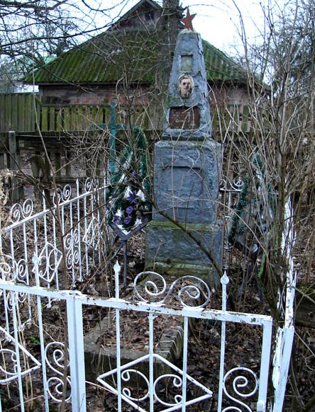 с. Воловица Борзнянского р-на. Могила советского воина Самончика, погибшего при обороне села от фашистов в сентябре 1941 года.