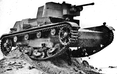 Легкие танки Войска Польского 7ТР на маневрах. 1939 г.