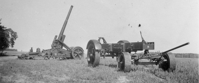 210-мм тяжелая мортира на Восточном фронте. 1941 г.