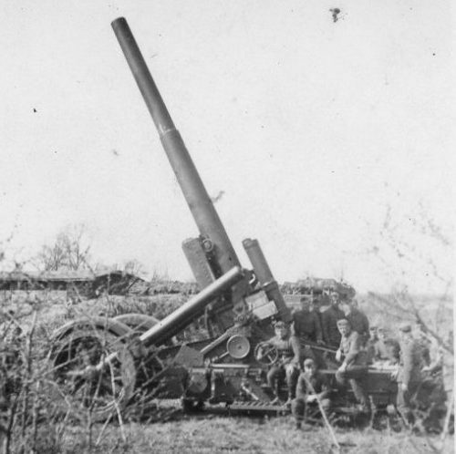 210-мм тяжелая мортира на Восточном фронте. 1941 г.