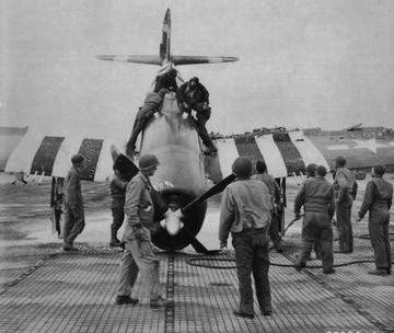 Неудачное приземление P-47. Франции, июнь1944 г.