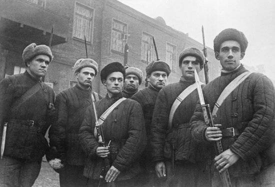 Бойцы московского рабочего батальона. Октябрь 1941 г. 