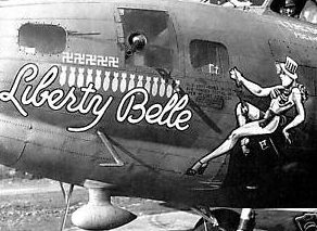Рисунок на бомбардировщике B-17 Liberty Belle. 1944 г. 