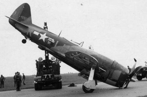 Авария P-47M Бокстеде. Май 1945 г. 