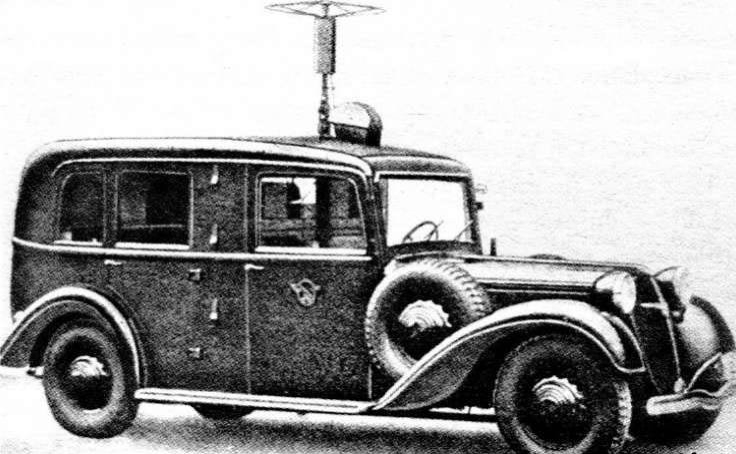 Подвижный радиопеленгатор на базе «Adler-Diplomat». 1942 г. 