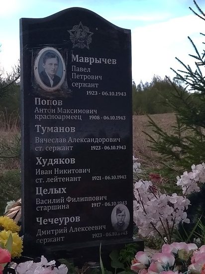  д. Кошелупы Великолукского р-на. Братская могила 6 советских воинов.