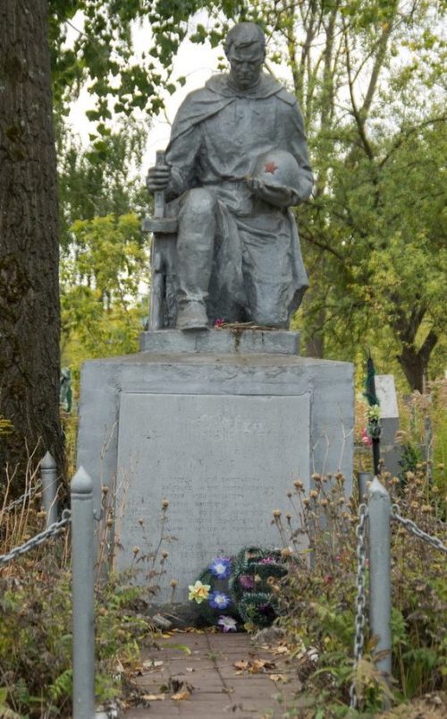 с. Волица Житомирского р-на. Памятник, установленный на братской могиле 28 советских воинов.