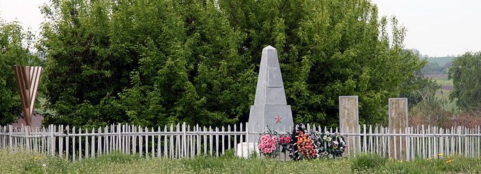 с. Староселье Андрушевского р-на. Братская могила 6 советских воинов. 