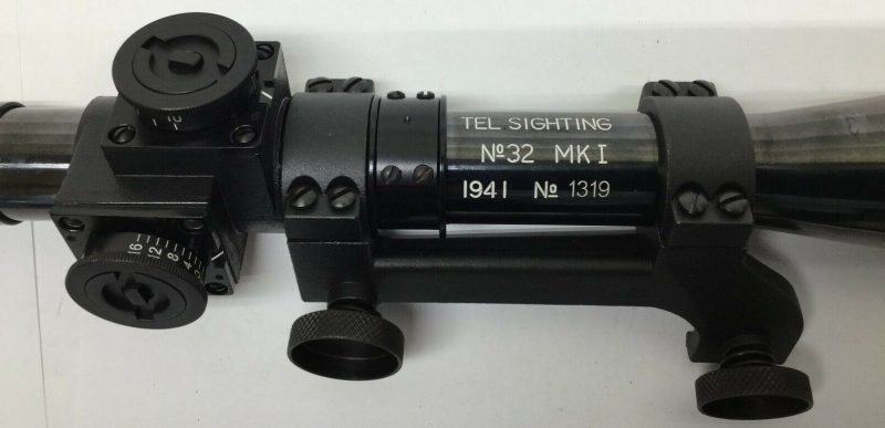 Оптический прицел №32 Mk I использовался со снайперской винтовкой Enfield № 4 Mk 1 T.